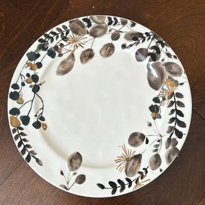 Anthropologie dishes, gold gray dark green so pretty. Two left.